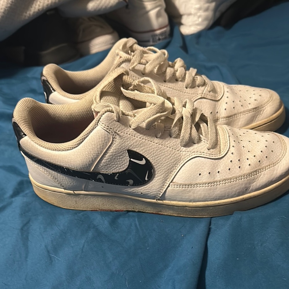 Nike Court Legacy White and Black Athletic Shoes